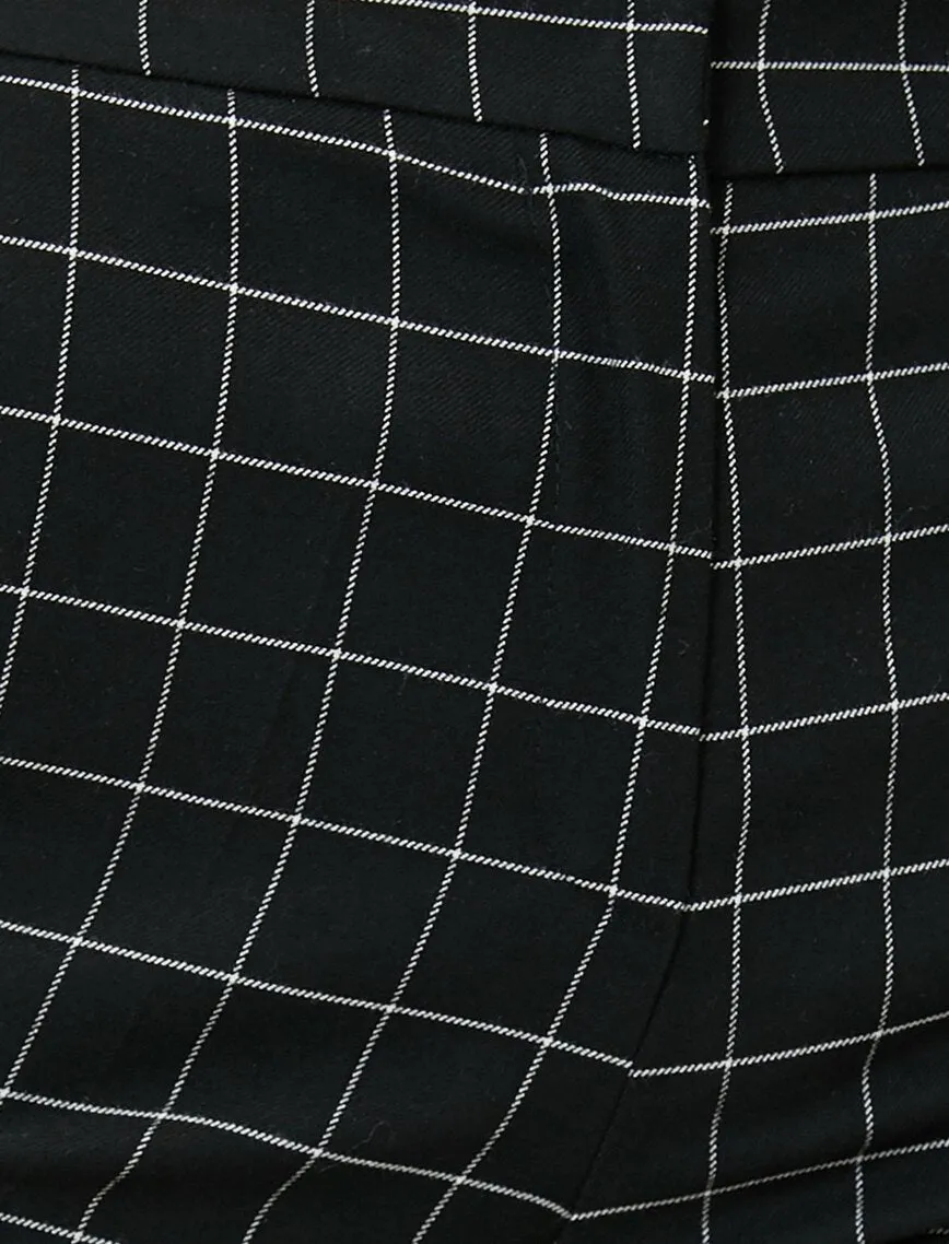 16344 Black Check Trousers