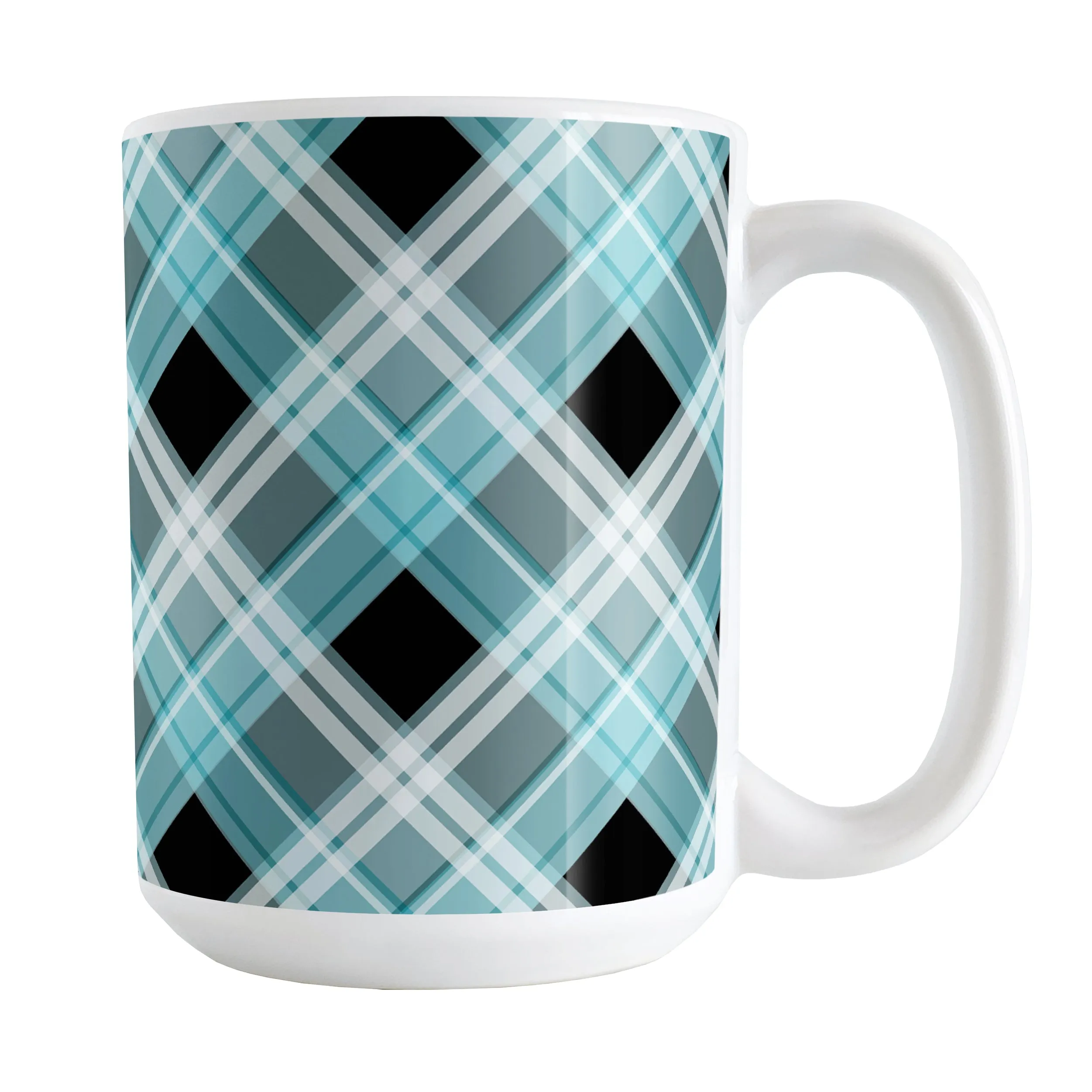 Alternative Turquoise Plaid Mug