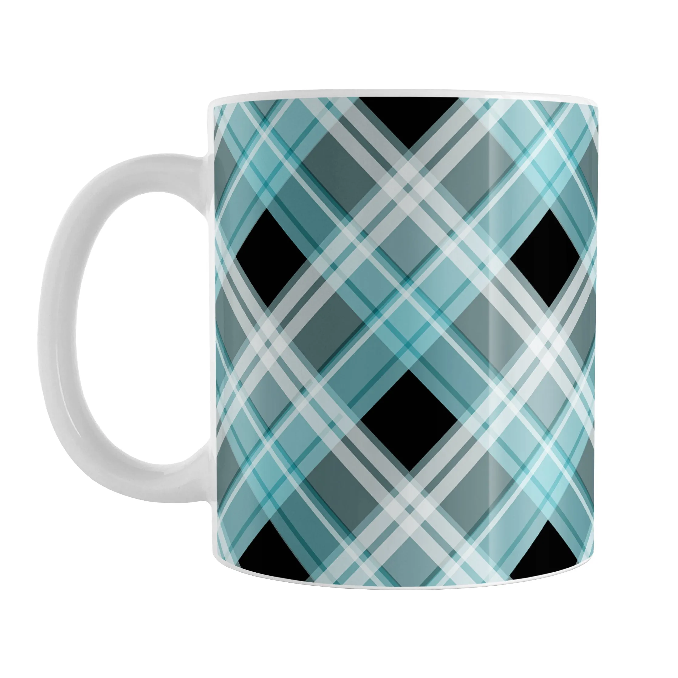 Alternative Turquoise Plaid Mug