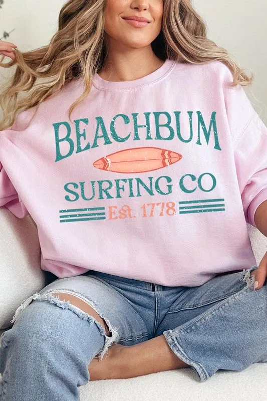 Beachbum Surfing Co Graphic Fleece Sweatshirts