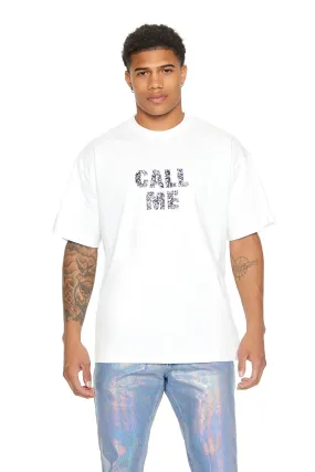 Beaded Call Me Graphic T-Shirt