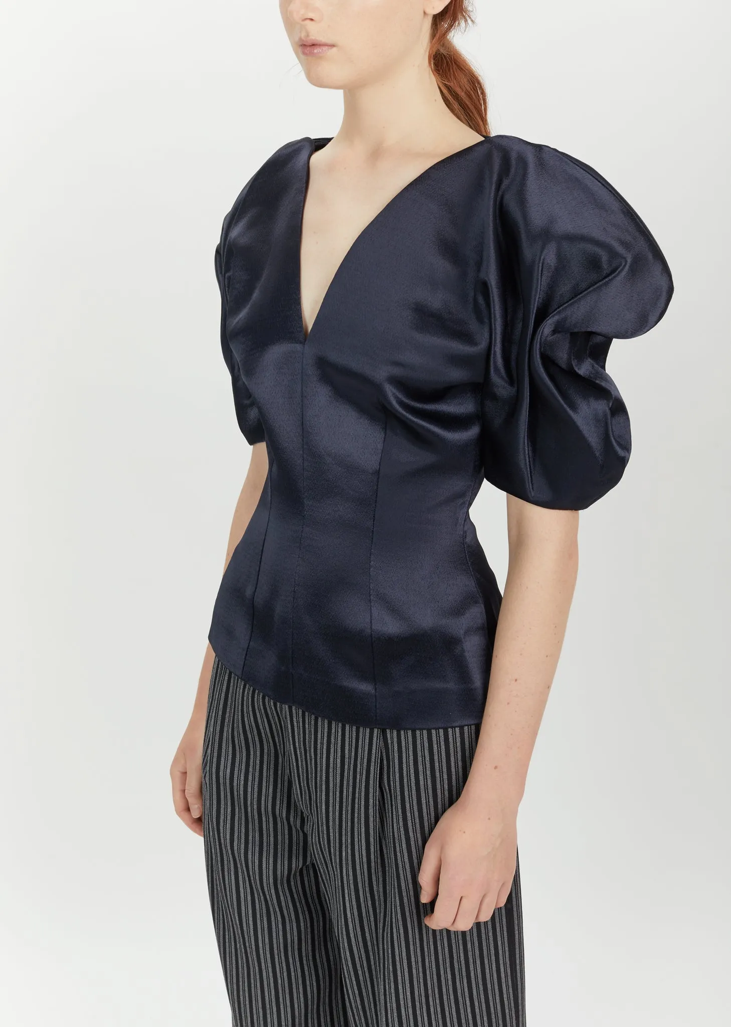 Blue Night Peplum Blouse