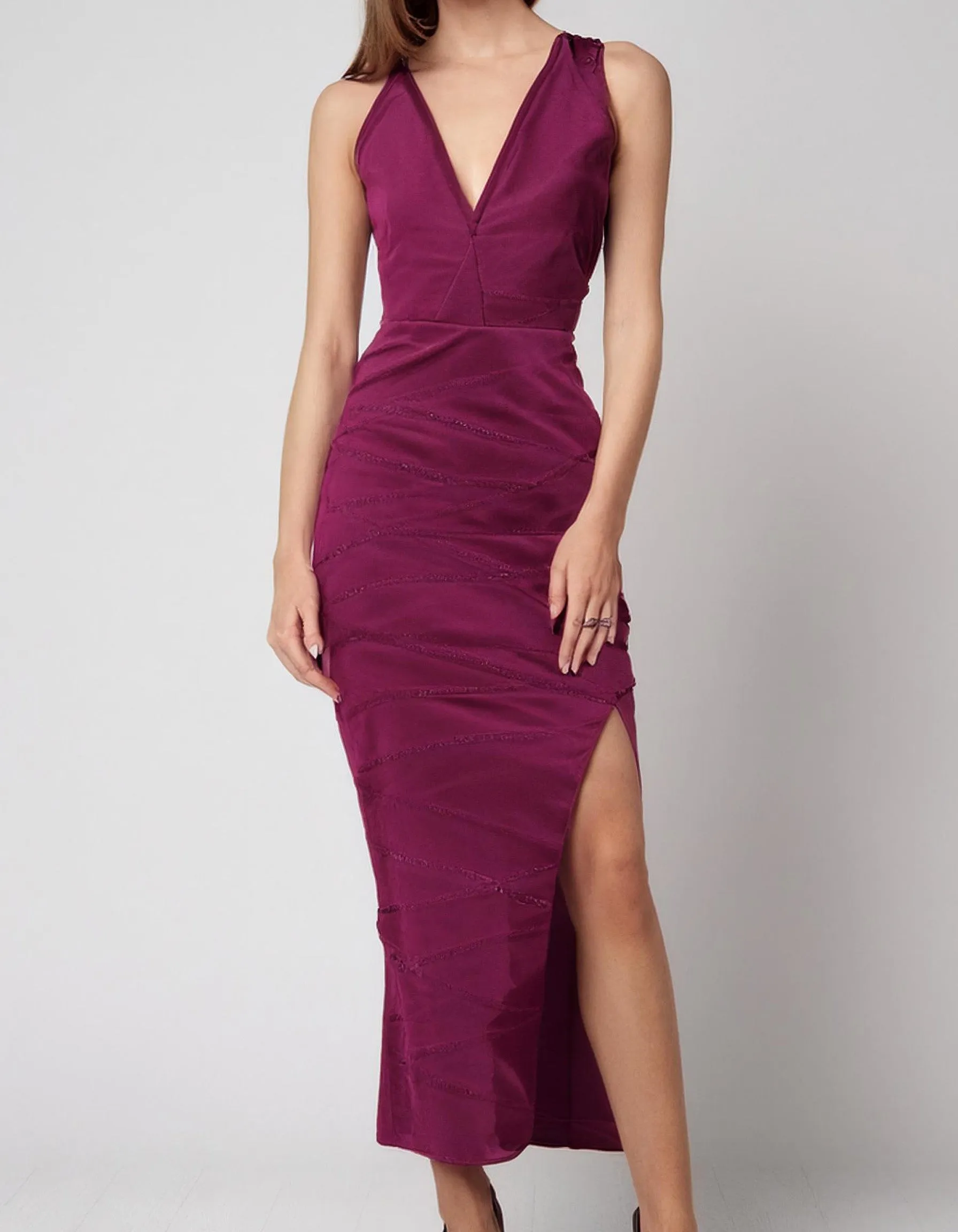 Burgundy Velvet Cocktail Dress