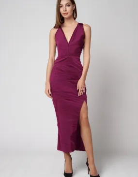 Burgundy Velvet Cocktail Dress