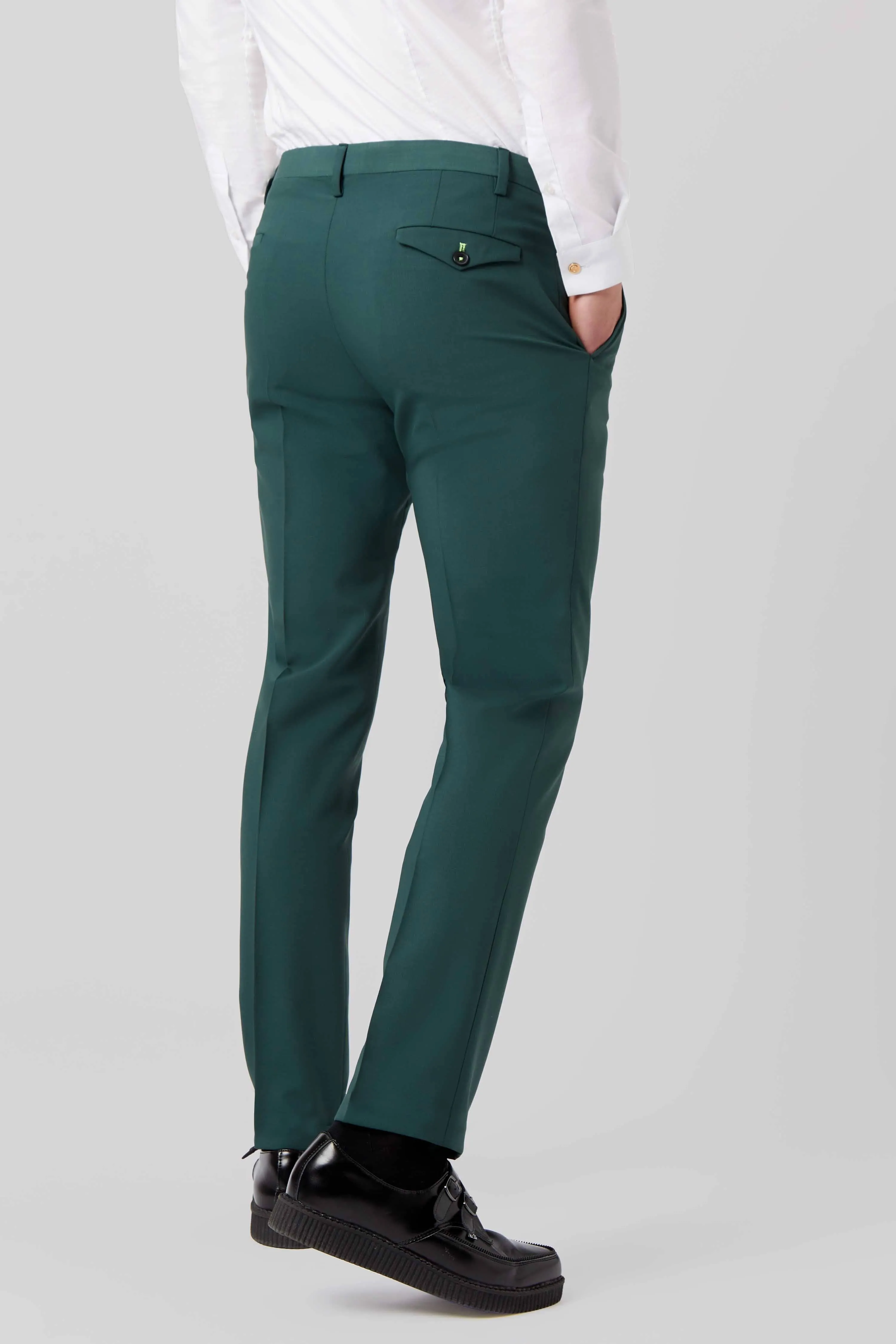 Buscot Slim Fit Forest Green Trousers