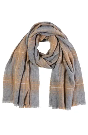 CASHMERE LIGHTWEIGHT EXPLODED PLAID SCARF