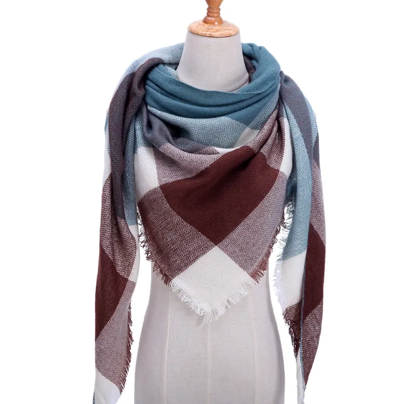 Cashmere Plaid Pashmina Scarf/Blanket Wraps