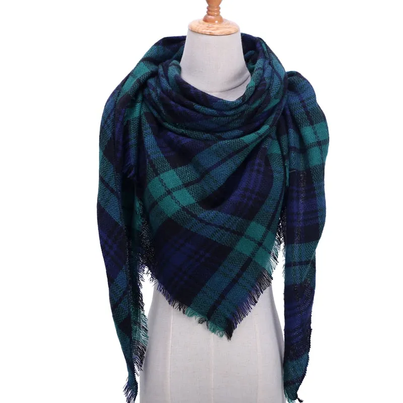 Cashmere Plaid Pashmina Scarf/Blanket Wraps