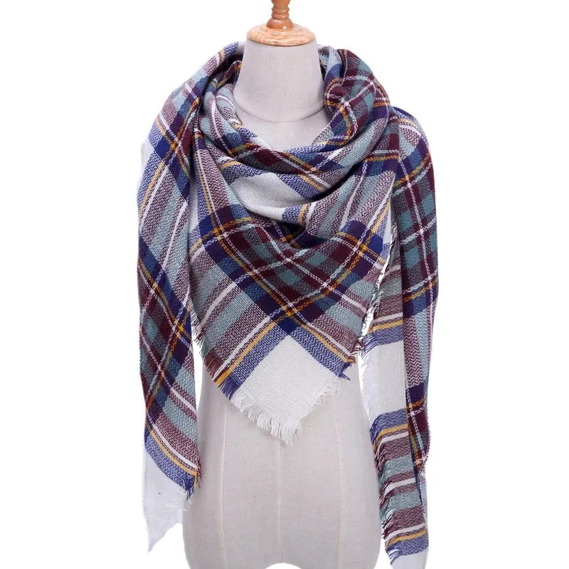 Cashmere Plaid Pashmina Scarf/Blanket Wraps