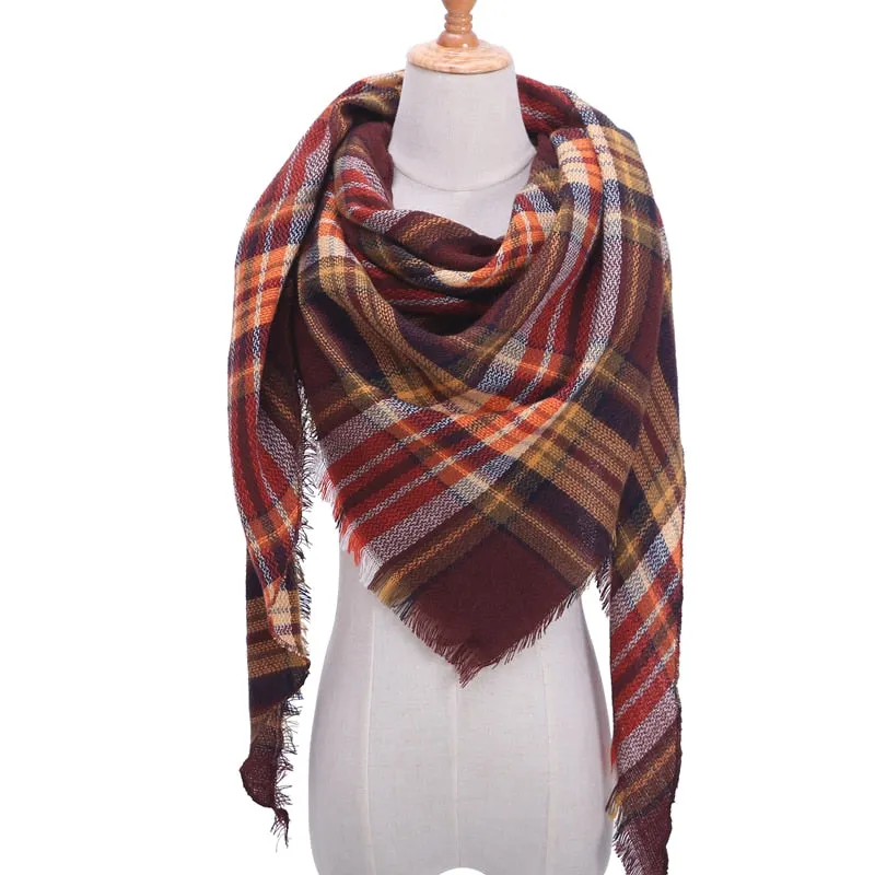 Cashmere Plaid Pashmina Scarf/Blanket Wraps