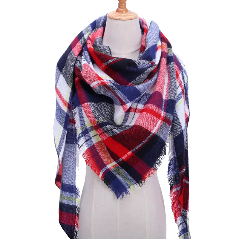 Cashmere Plaid Pashmina Scarf/Blanket Wraps