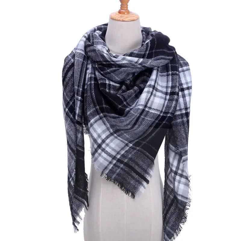 Cashmere Plaid Pashmina Scarf/Blanket Wraps