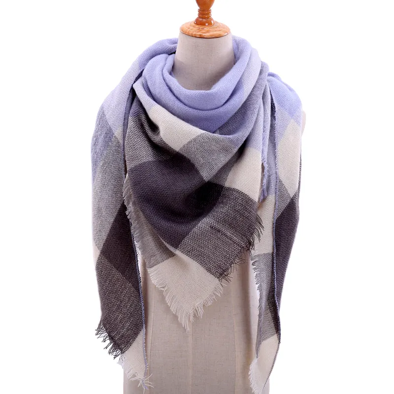 Cashmere Plaid Pashmina Scarf/Blanket Wraps