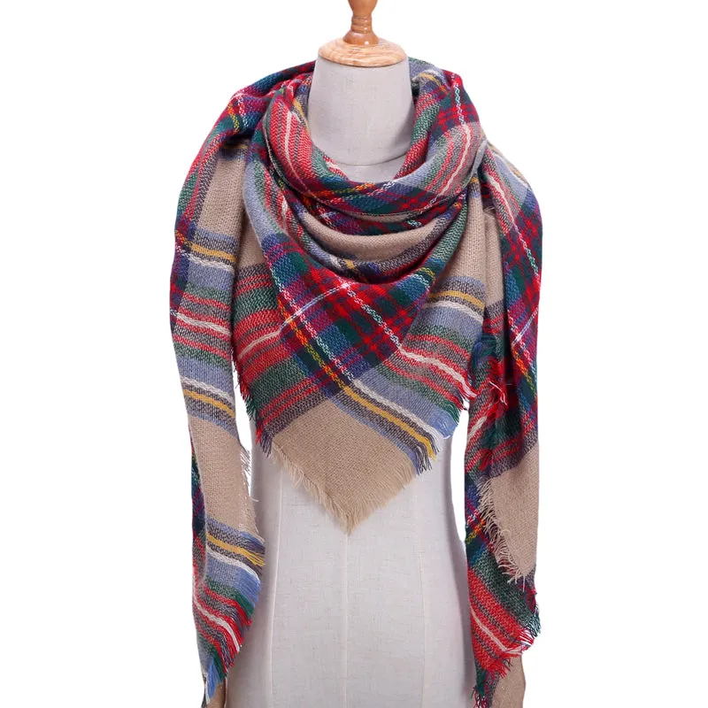 Cashmere Plaid Pashmina Scarf/Blanket Wraps