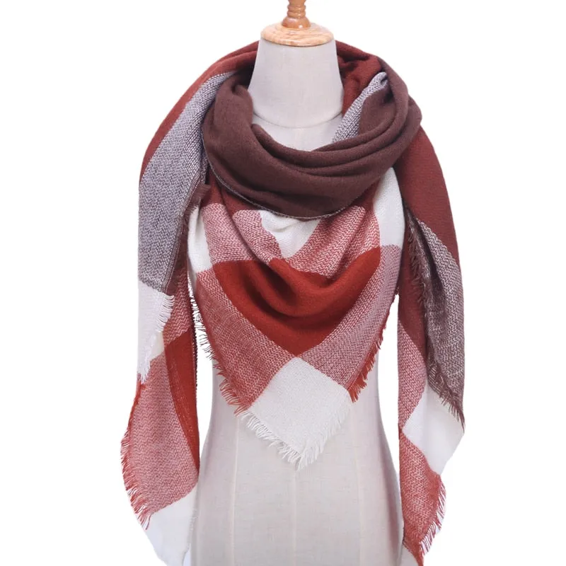 Cashmere Plaid Pashmina Scarf/Blanket Wraps