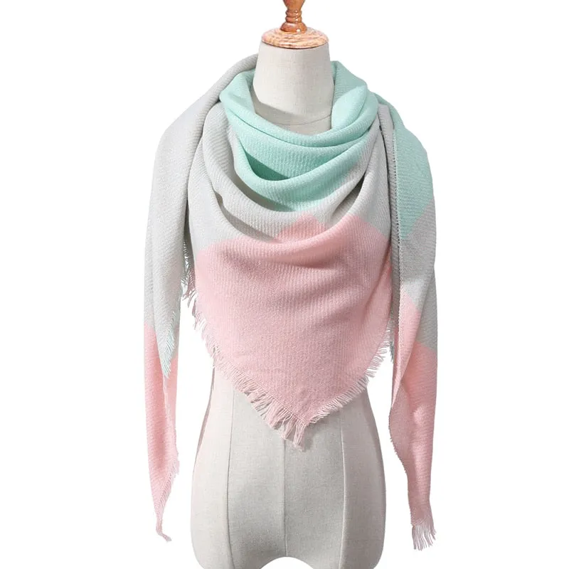 Cashmere Plaid Pashmina Scarf/Blanket Wraps