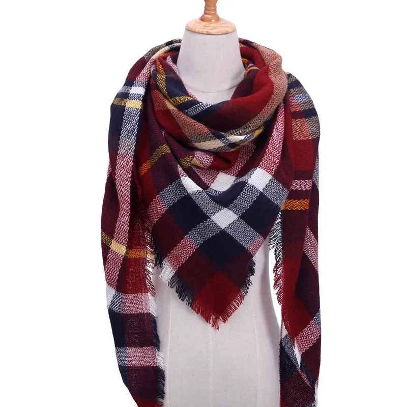 Cashmere Plaid Pashmina Scarf/Blanket Wraps