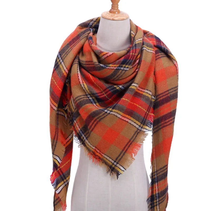 Cashmere Plaid Pashmina Scarf/Blanket Wraps