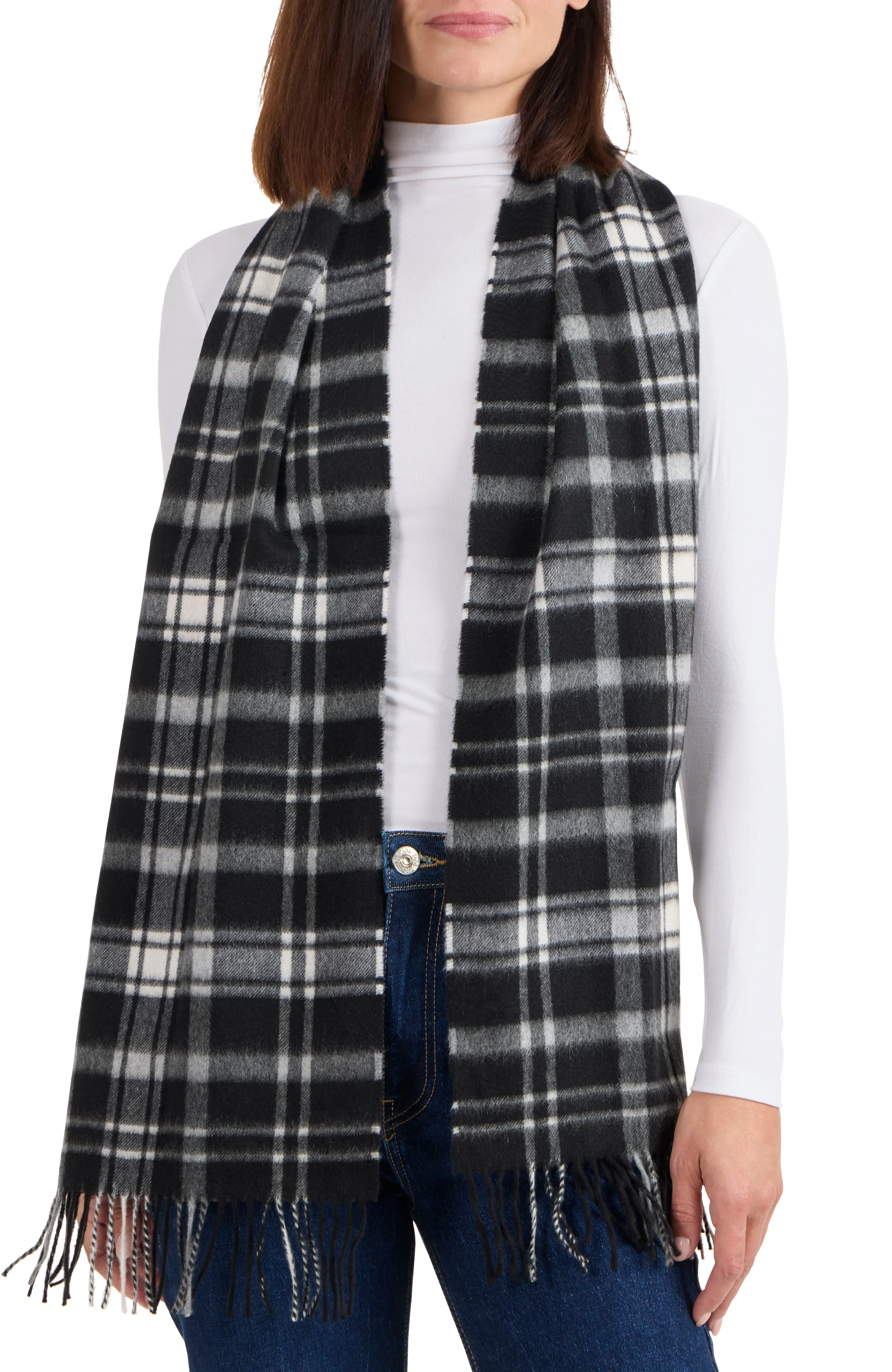 CASHMERE SCOTTISH PLAID SCARF