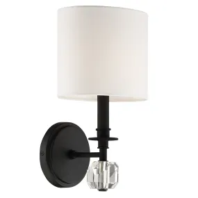 Chimes 1 Light Black Forged Sconce