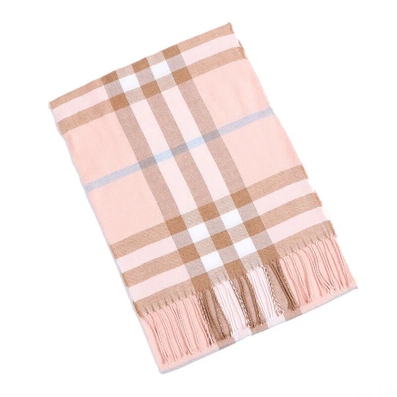 Classic British Plaid Cashmere Feel Winter Scarf Wrap