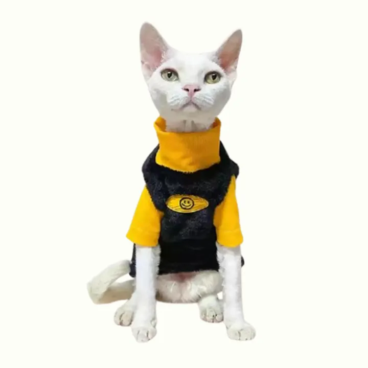 Duotone Fleece Highneck Sphynx Cat Sweaters