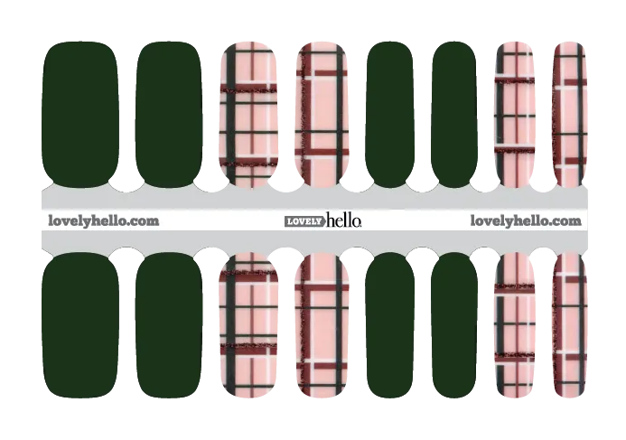 Evergreen Plaid Nail Wraps