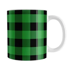 Green and Black Buffalo Plaid Mug