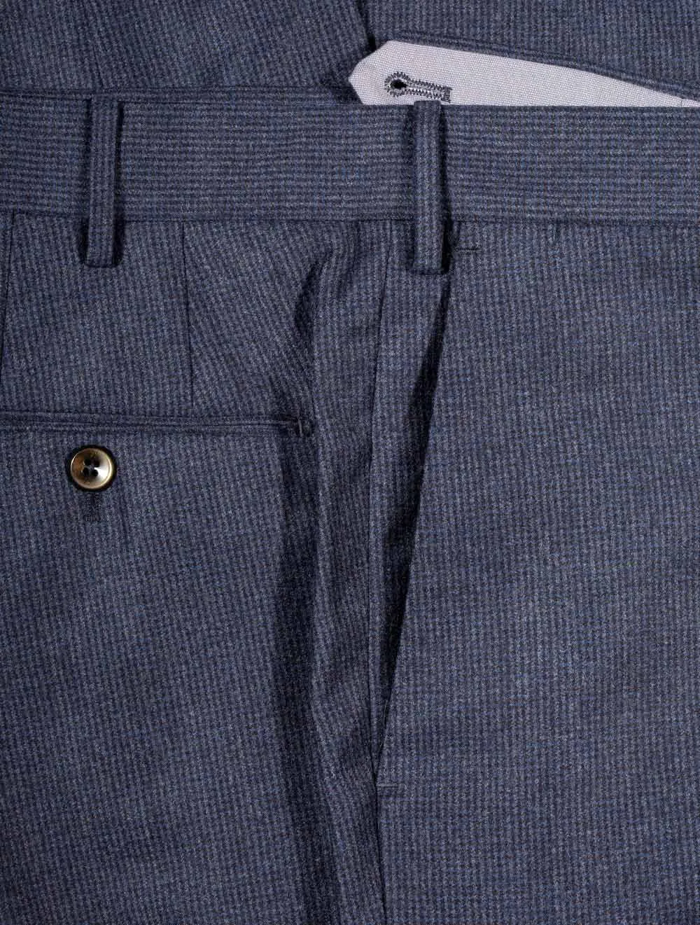 Houndstooth Tailored Trouser Blue