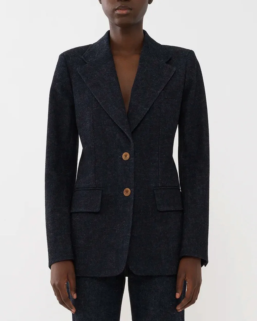 Iconic Navy Denim Blazer