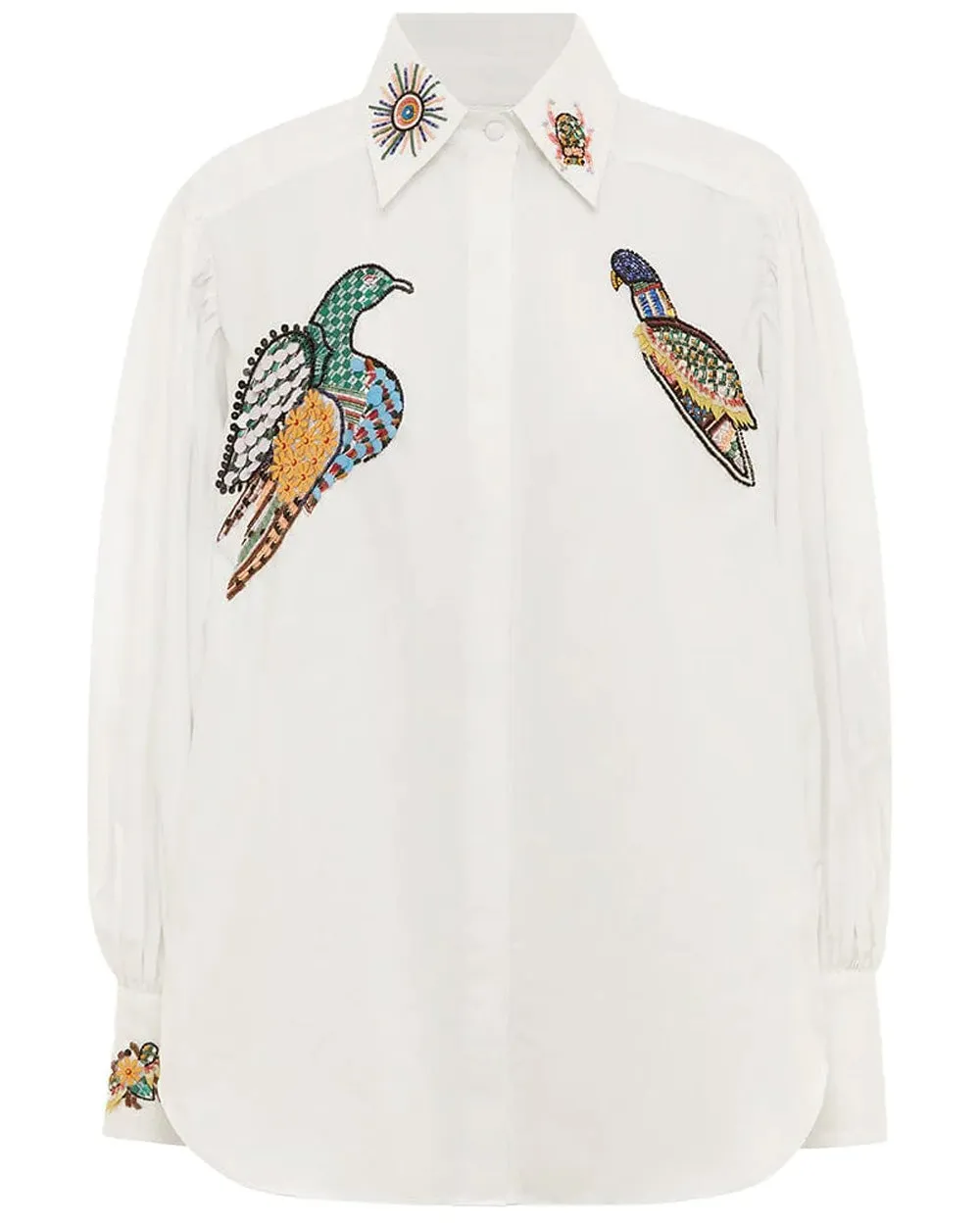 Ivory Beaded Rowena Shirt