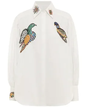 Ivory Beaded Rowena Shirt