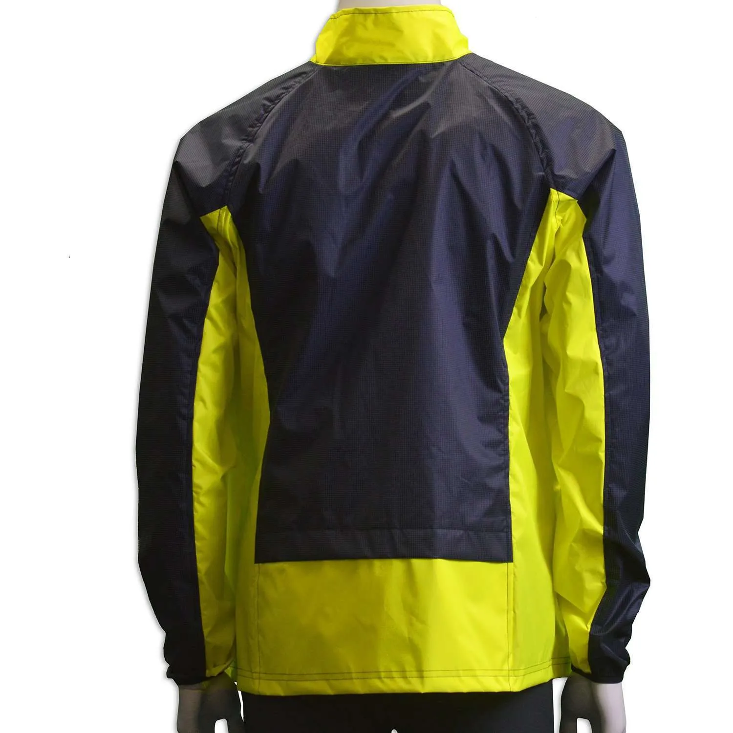 Jamestown Men's Reflective Jacket in Navy/Flo Lime