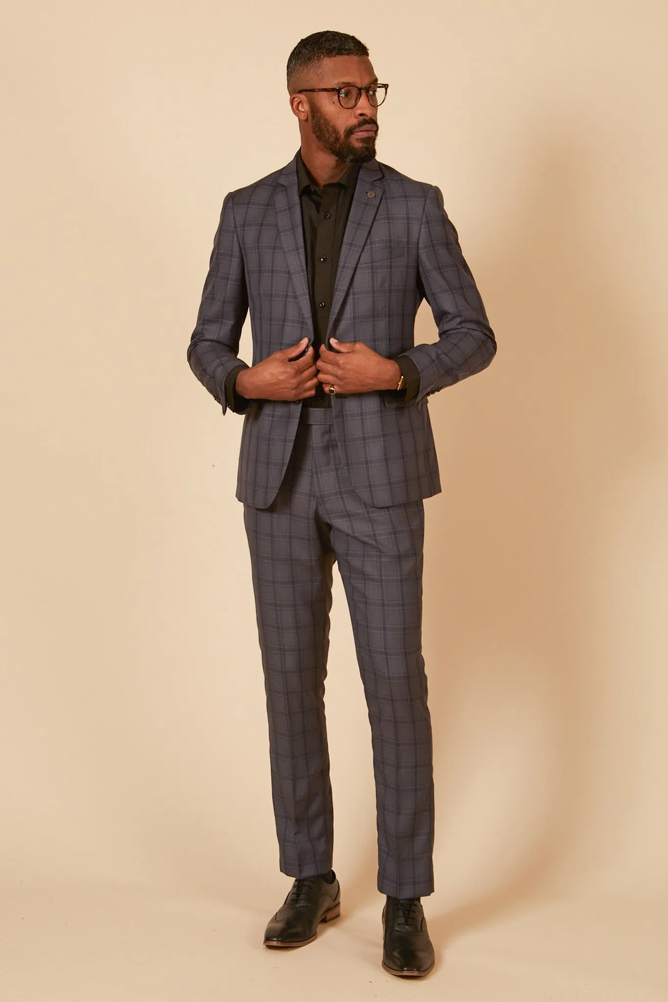 JOSE - Grey Check Blazer