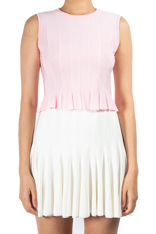 Kelly Sleeveless Top in Peony Pink