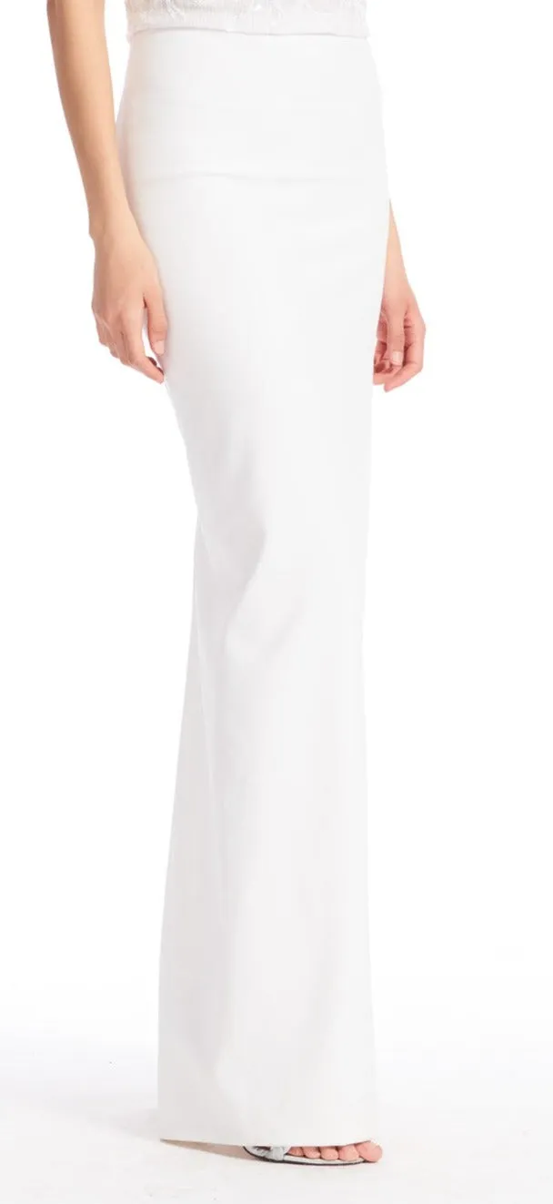 Long Stretch Crepe Column Skirt