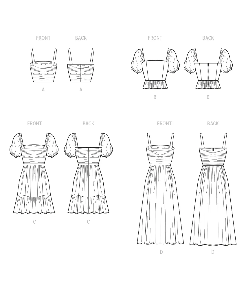 McCalls 8282 Misses' Tops and Dresses sewing pattern