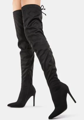 Midnight Give Me More Thigh High Boots