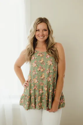 Peplum Floral Tank