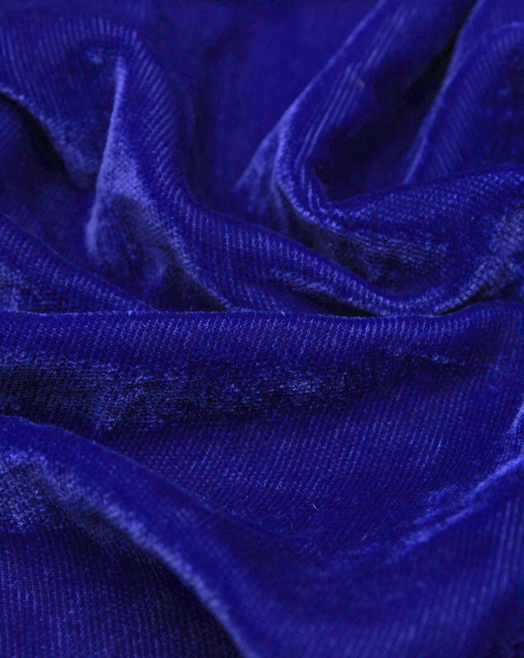 Plain Dark Blue Polyester Velvet Fabric