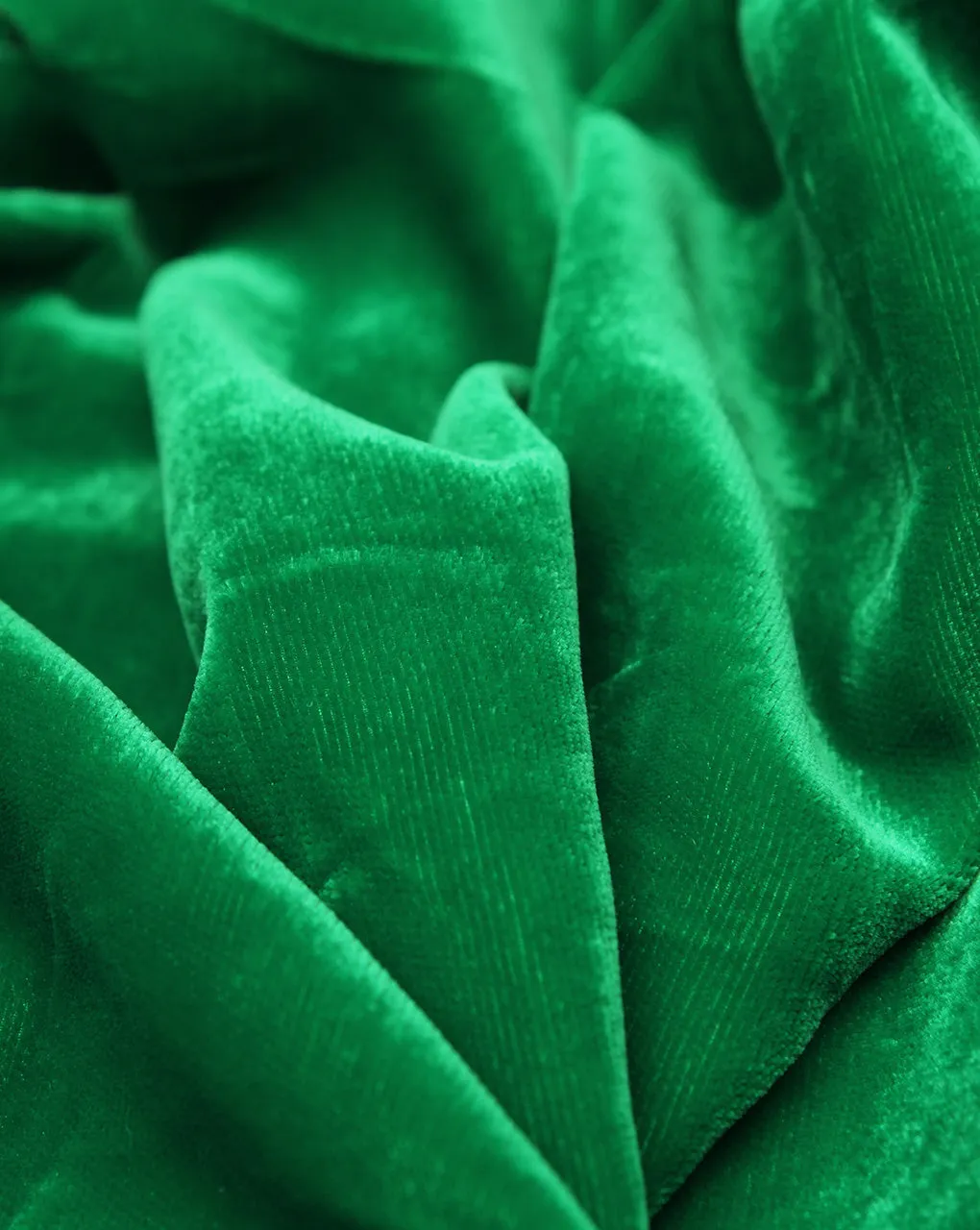 Plain Light Green Polyester Velvet Fabric