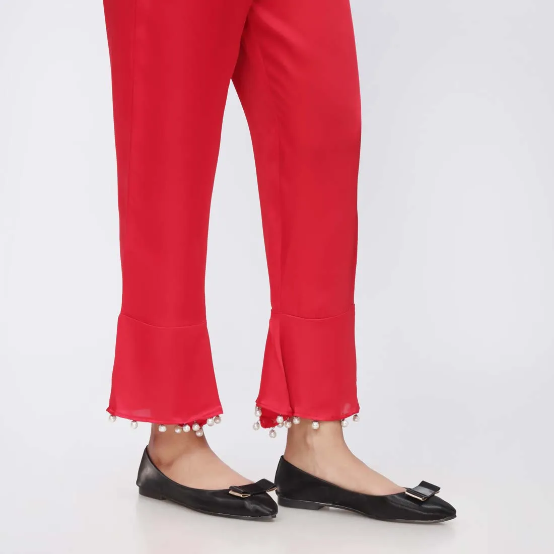 Red Shamouse Silk Slim Fit Trouser PW3677