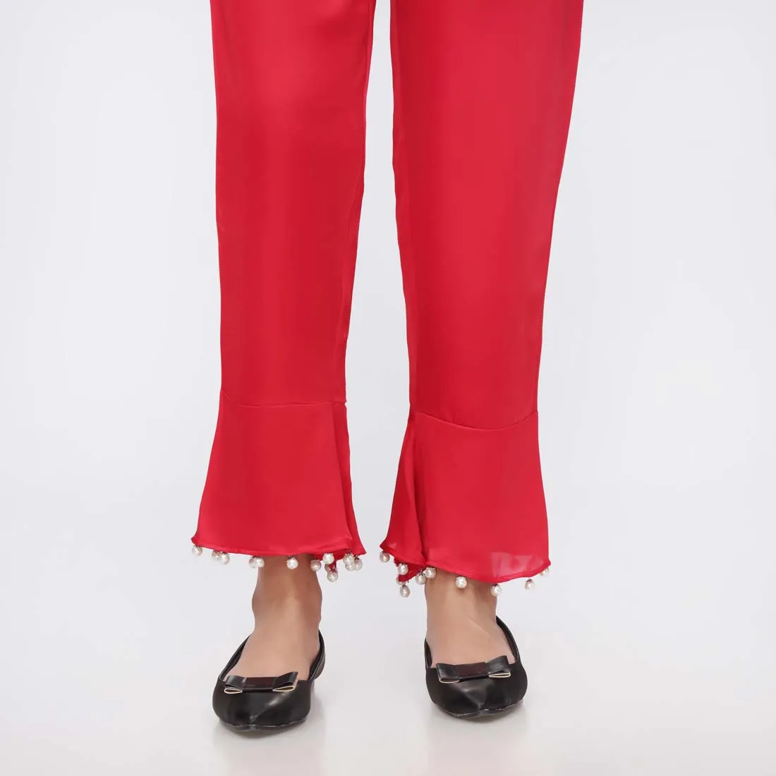 Red Shamouse Silk Slim Fit Trouser PW3677