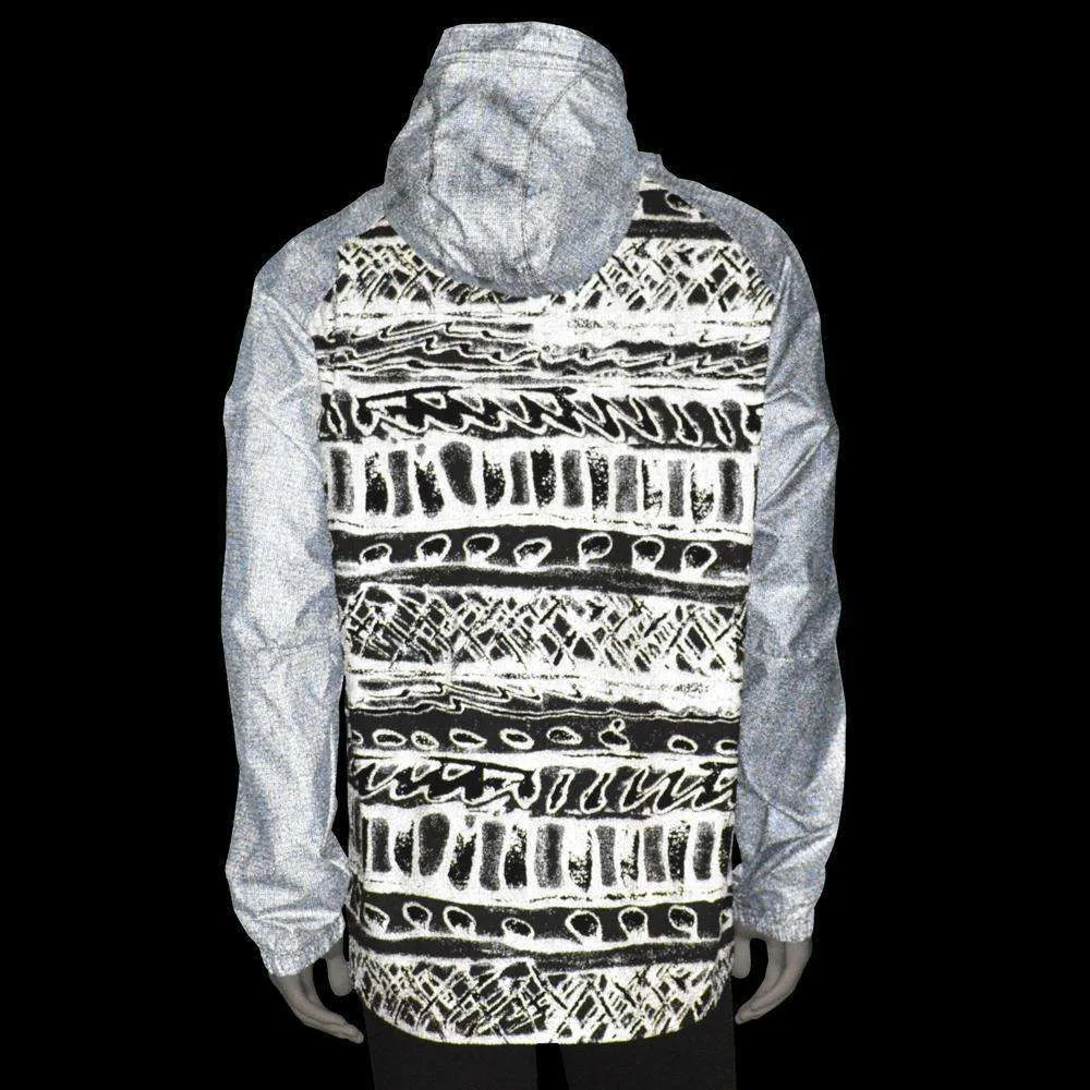 Reflective Unisex Half-Zip Anorak in Black