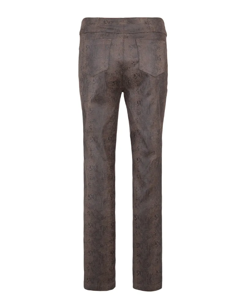 Robell - Bella Snake Print Full-Length Trousers