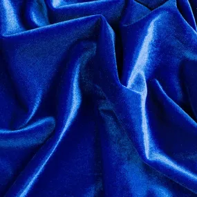 Royal Blue Stretch Velvet Apparel Spandex Fabric