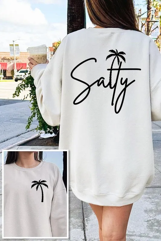 Salty Palm Graphic Fleece Sweatshirts