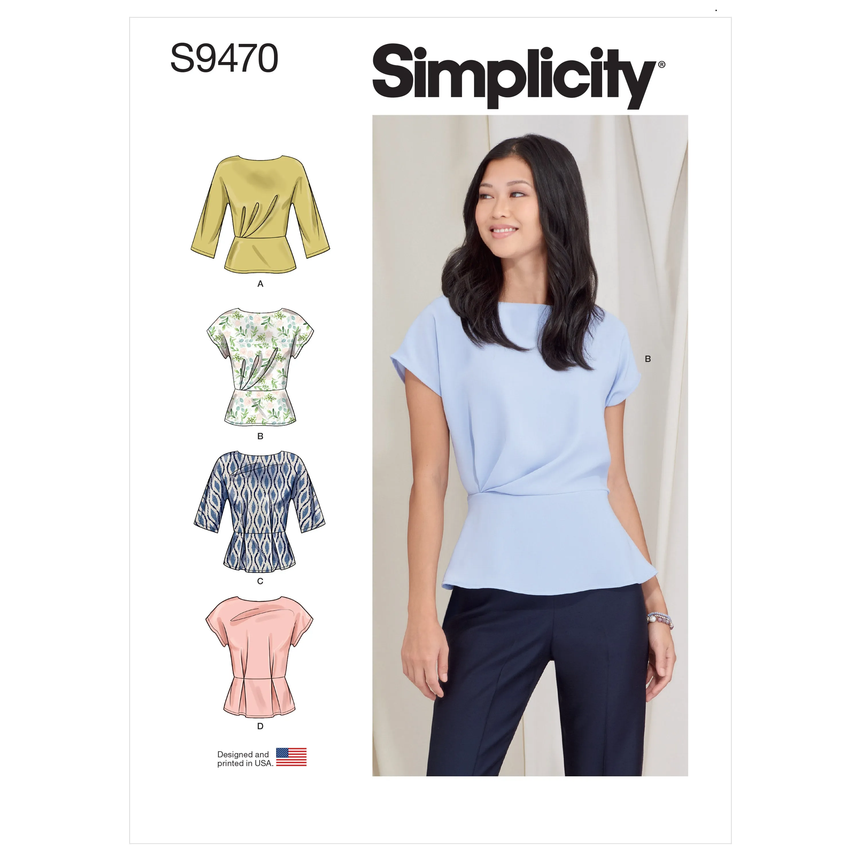 Simplicity S9470 Misses' Tops