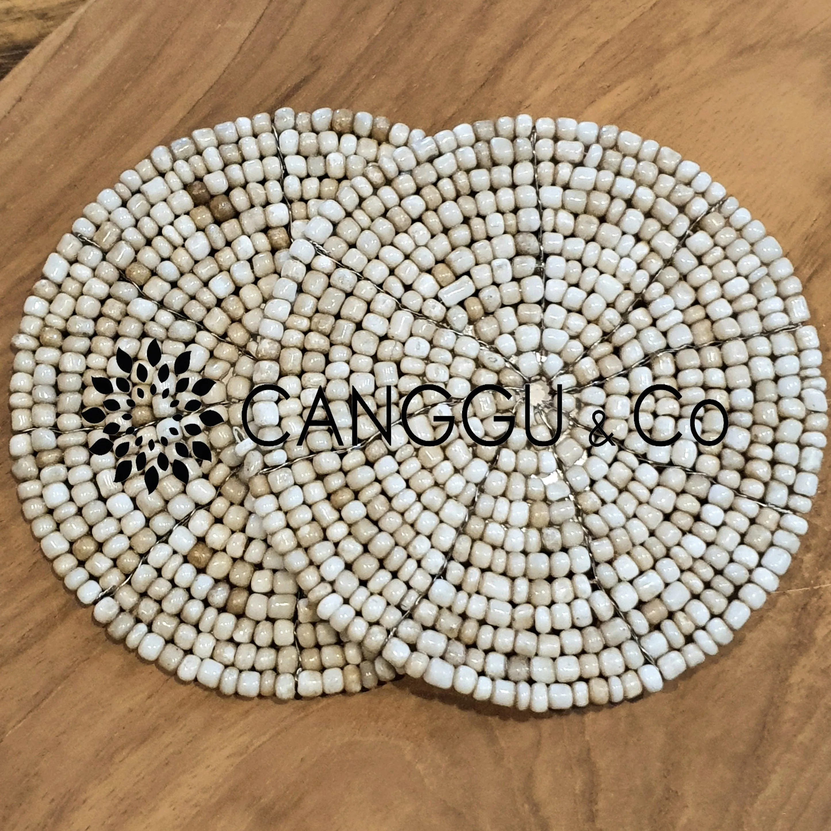 Small Natural Beaded Drink Coasters