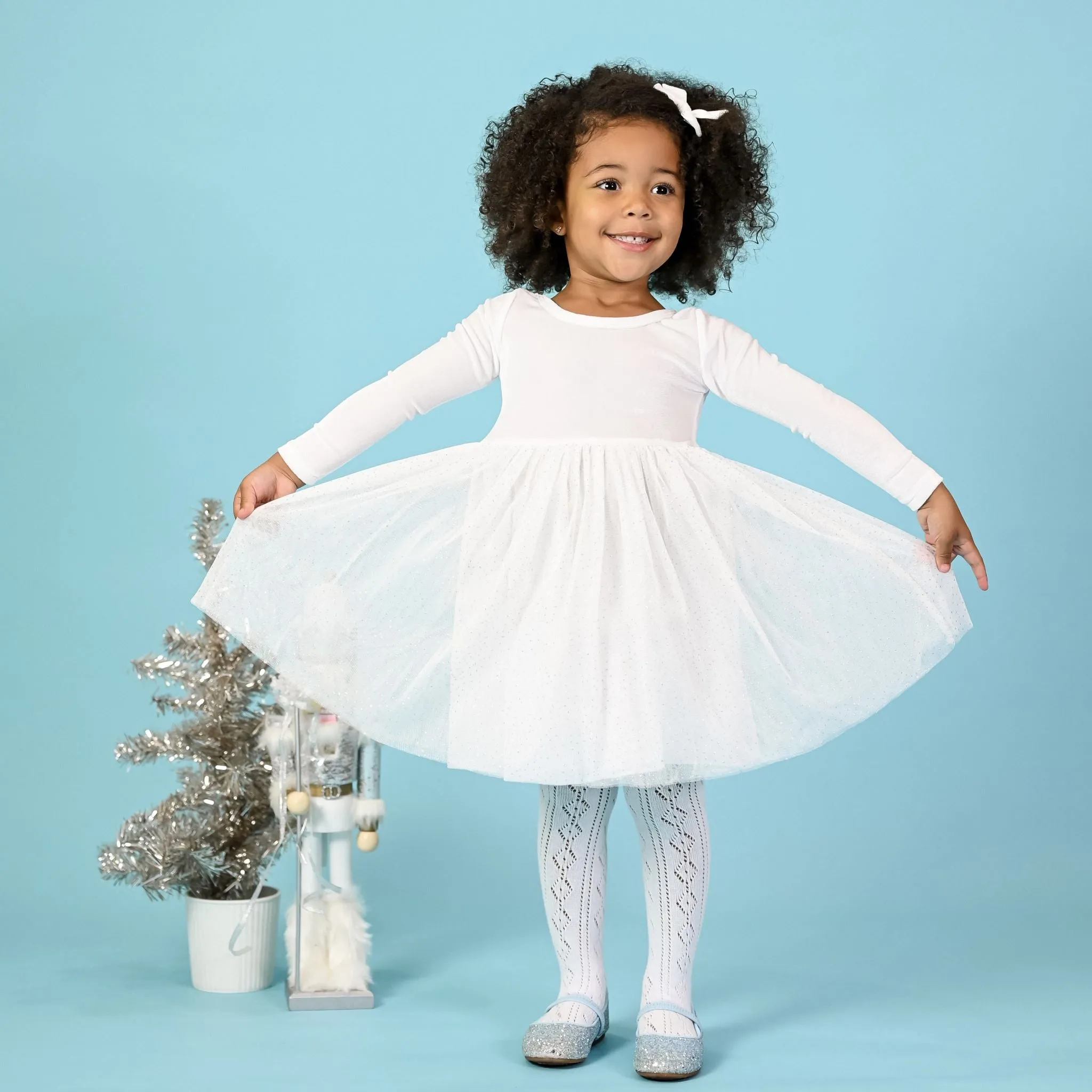 Snowball Velvet Sparkle Tutu Dress